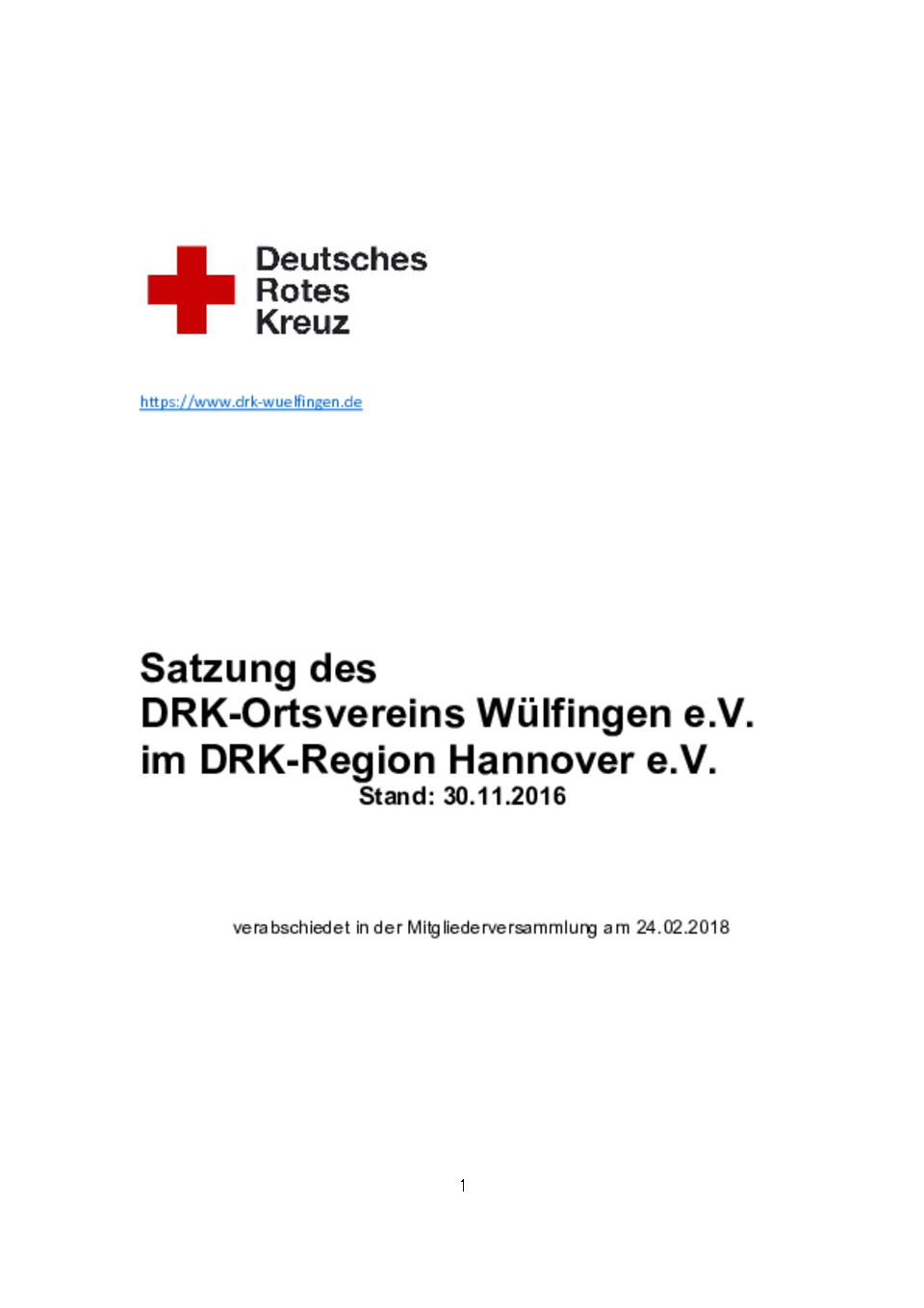 Satzung zum Download
